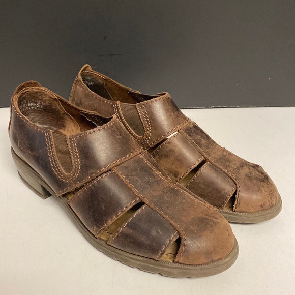 BASS Brown Leather Slip On Vented Shoes Size 9.5 main image 6